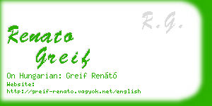 renato greif business card
