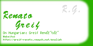 renato greif business card
